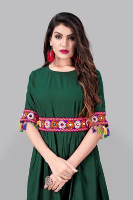 Rayon Border Lace Kurti 2