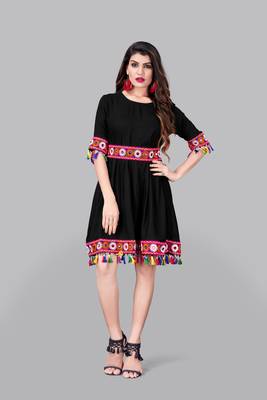 Rayon Border Lace Kurti 1