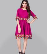 Rayon Border Lace Kurti