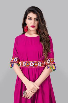 Rayon Border Lace Kurti 5