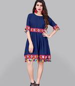 Rayon Border Lace Kurti