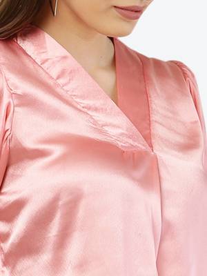 Peach plain satin tunics 4