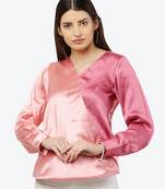 Purple plain satin tunics