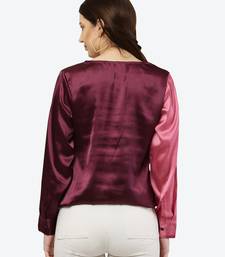 Purple plain satin tunics
