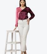 Purple plain satin tunics