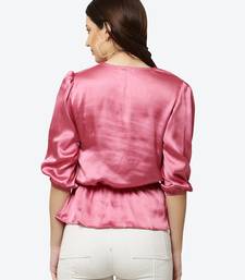 Purple plain satin tunics