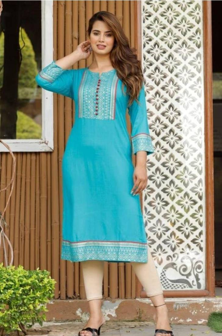 G Collection Rayon Designer Kurti