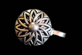 Silver Designer clip or clipon oxidised nosering or Oxidized nosepin 1
