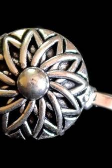 Silver Designer clip or clipon oxidised nosering or Oxidized nosepin