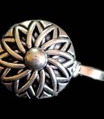 Silver Designer clip or clipon oxidised nosering or Oxidized nosepin