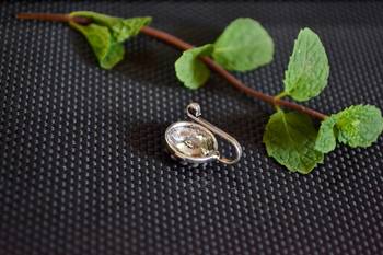 Silver Designer clip or clipon oxidised nosering or Oxidized nosepin 4