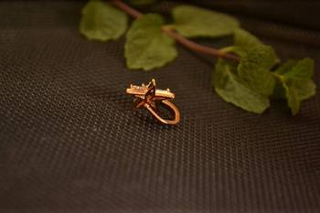 Sizzling gold floral diamond cubic zirconia clipon nose-ring or nosepin 3
