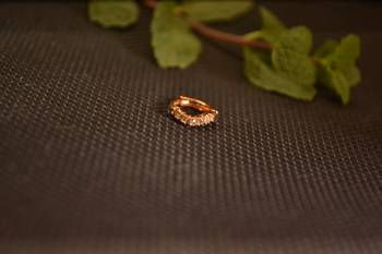 Designer Gold Plated diamond nosering or nosepin 3