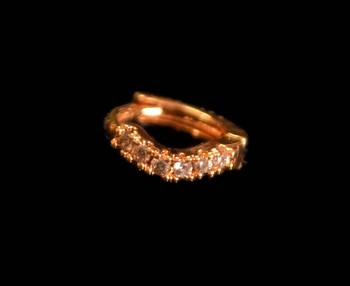Designer Gold Plated diamond nosering or nosepin 4