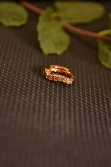 Designer Gold diamond nosering or nosepin