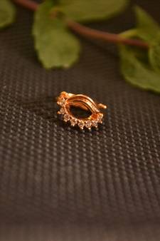 Designer Gold diamond nosering or nosepin