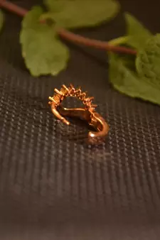 Designer Gold diamond nosering or nosepin