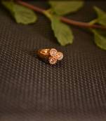 Designer Gold Plated diamond nosering or nosepin