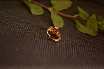 Designer Gold Plated diamond nosering or nosepin 3