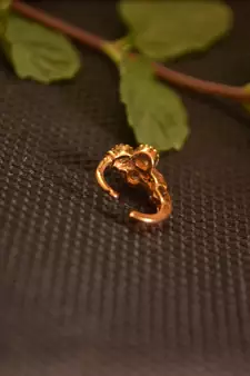 Designer Gold Plated diamond nosering or nosepin