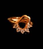 Designer Stone Gold nose-ring or Nose Pin