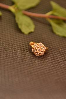 Designer Stone Gold nose-ring or Nose Pin