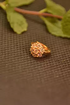 Designer Stone Gold nose-ring or Nose Pin