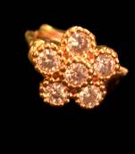 Designer Stone Gold nose-ring or Nose Pin