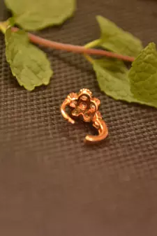 Designer Stone Gold nose-ring or Nose Pin