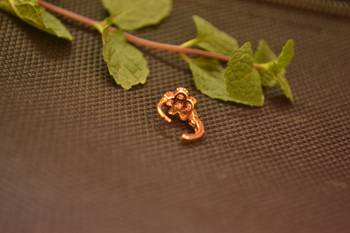 Designer Stone Gold nose-ring or Nose Pin 2
