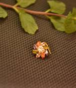  Designer gold plated multi diamond nosering or nose pin