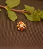 Designer Gold Plated Multi diamond nosering or nose pin