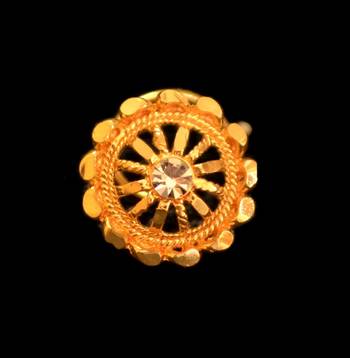 Designer Gold plated nose-ring or Nose Pin 1