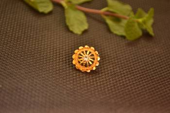 Designer Gold plated nose-ring or Nose Pin 2