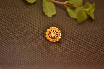 Designer Gold plated nose-ring or Nose Pin 3
