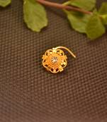 Designer Gold plated nose-ring or Nose Pin