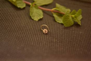 Designer Stone silver nose-ring or Nose Pin 3