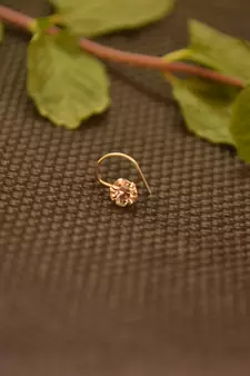 Designer Stone silver nose-ring or Nose Pin