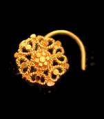 Designer Gold Plated diamond nosering or nosepin
