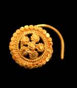 Designer Gold Plated diamond nosering or nosepin