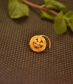 Designer Gold plated nose-ring or Nose Pin