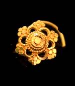 Designer Gold Plated nosering or nosepin