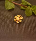 Designer Gold plated nose-ring or Nose Pin