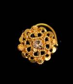 Designer Gold Plated diamond nosering or nosepin