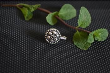 Silver Designer clip or clipon oxidised nosering or Oxidized nosepin 1
