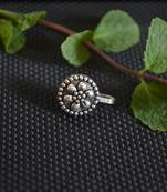 Silver Designer clip or clipon oxidised nosering or Oxidized nosepin