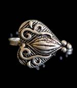 Silver Designer clip or clipon oxidised nosering or Oxidized nosepin