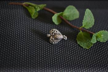Silver Designer clip or clipon oxidised nosering or Oxidized nosepin 2
