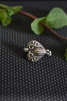 Silver Designer clip or clipon oxidised nosering or Oxidized nosepin