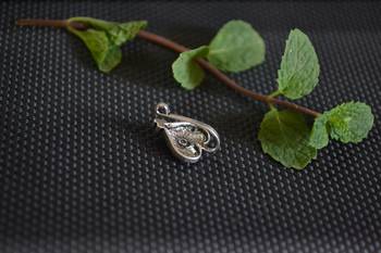Silver Designer clip or clipon oxidised nosering or Oxidized nosepin 4
